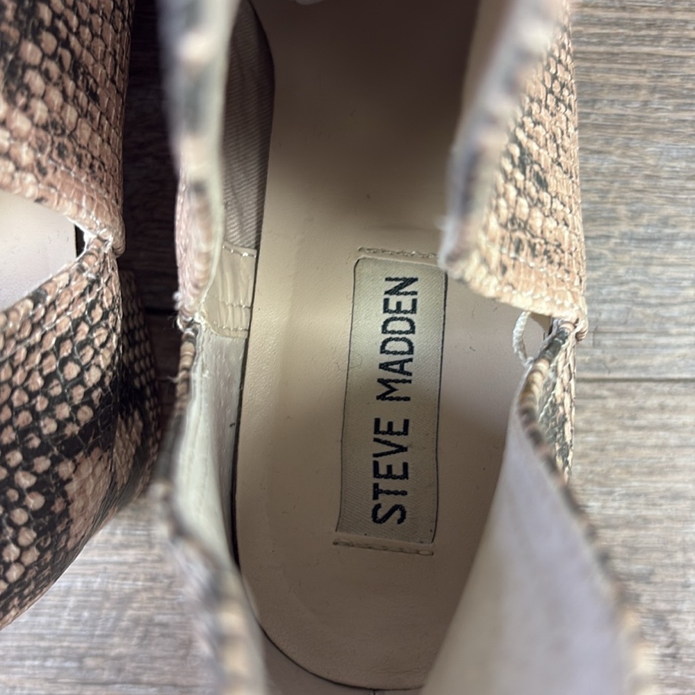 Steve Madden ROCKIR Snakeskin Embossed Ankle Boots Size 8 - Picture 10 of 10